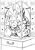 A coloring page of bassie and adriaan